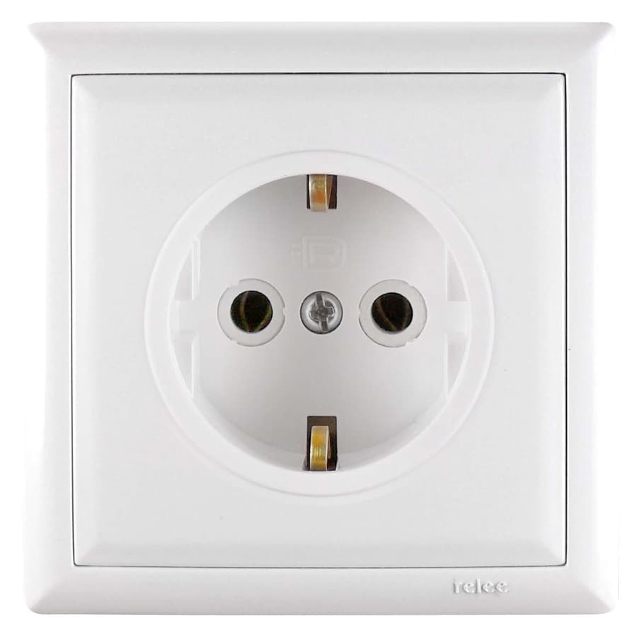 Priza schuko simpla Elegant 45778, alb, incastrat, ceramica