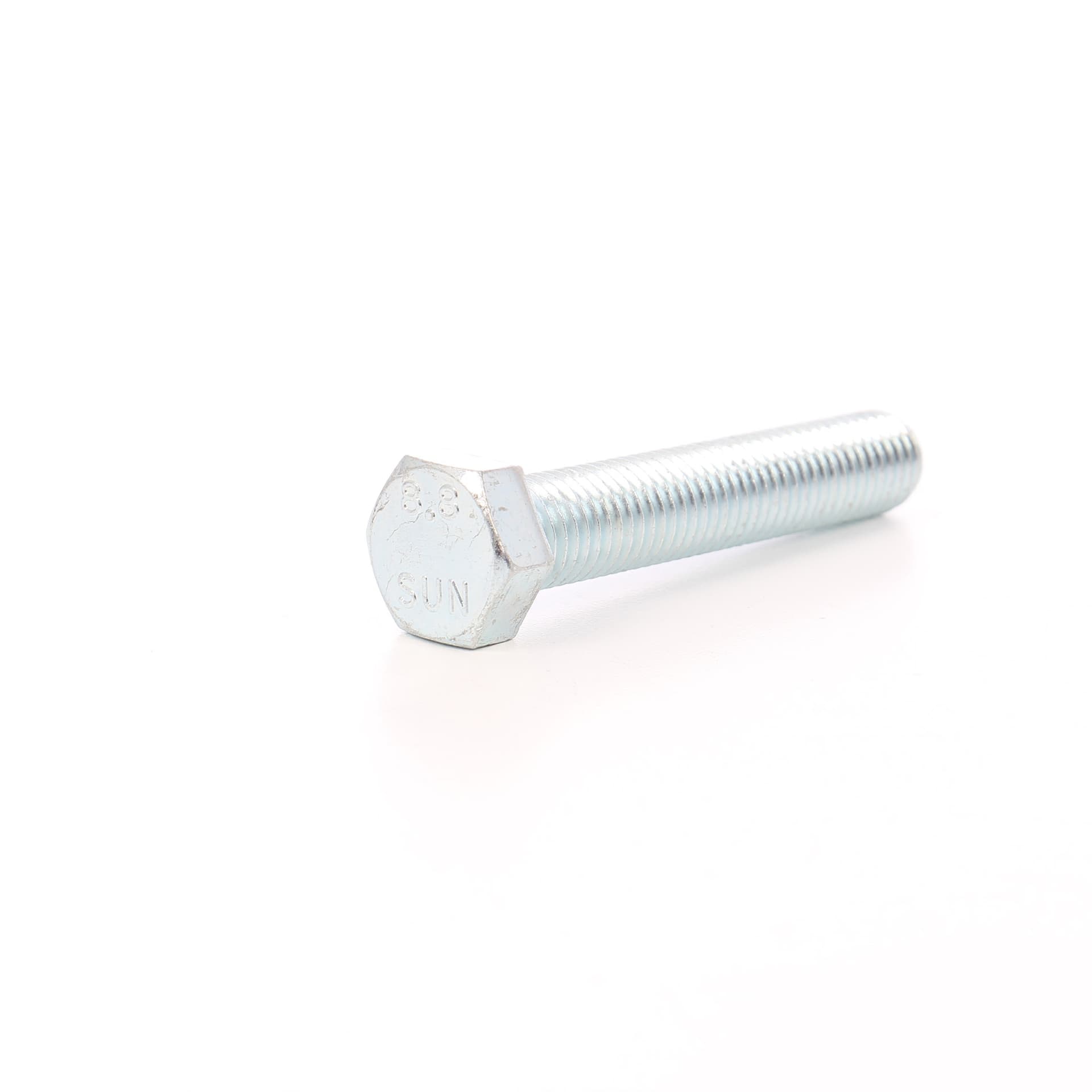 Surub cu cap hexagonal, filetat complet, otel, zincat alb, M16 x 150 mm