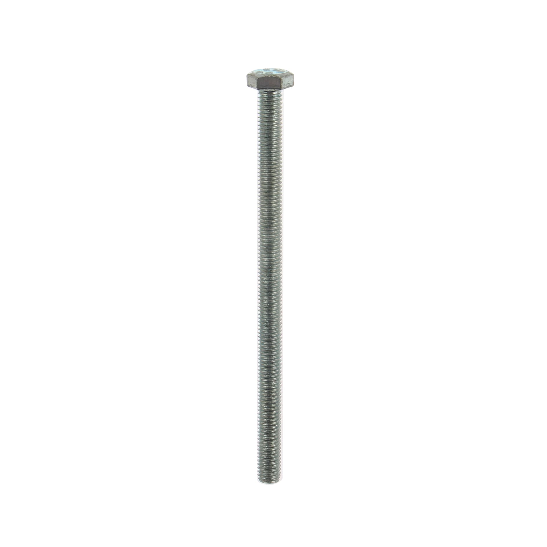 Surub cu cap hexagonal, filetat complet, otel, zincat alb, M8 x 130 mm