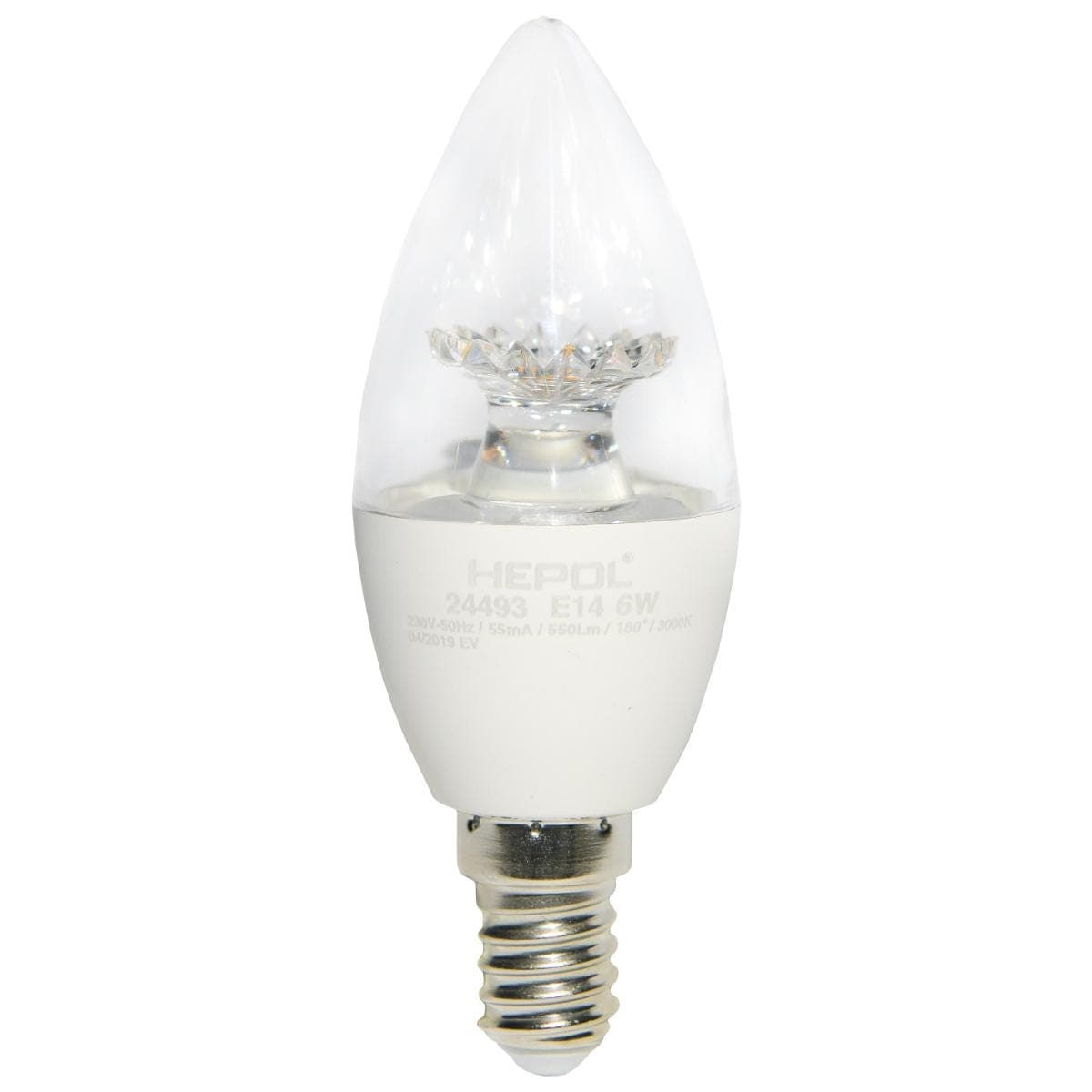 Bec LED Hepol lumanare E14 6W 500lm lumina calda 3000K