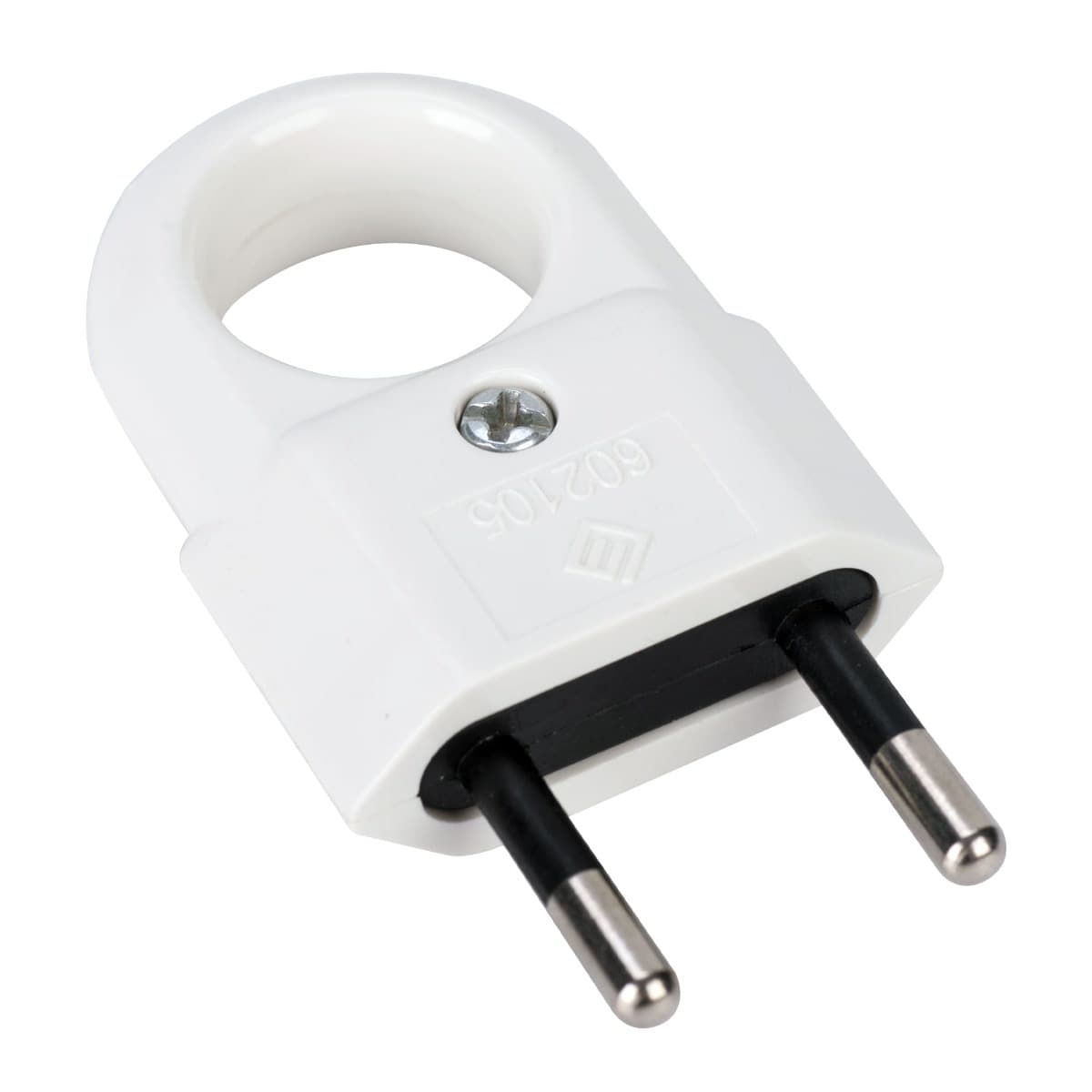 Fisa plata Hoff cu inel, 10A, alb - Gama Line