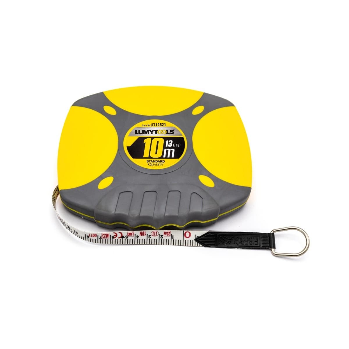 Ruleta cu banda din fibra de sticla Lumytools LT12521, 10 m