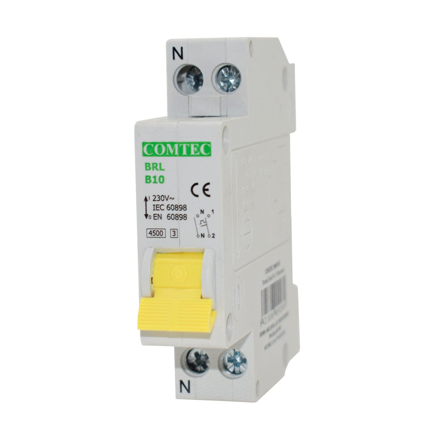Siguranță automată Comtec BRL 16812, 10 A, 1P+N, curba B