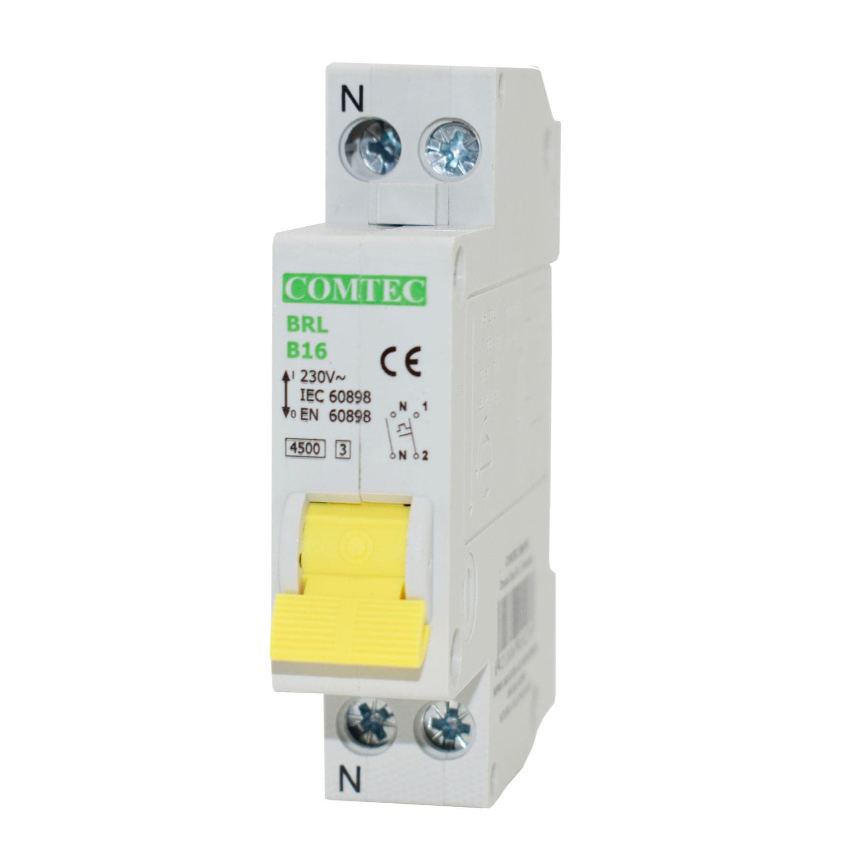 Siguranța automată modulară Comtec BRL 16814, 1P+N, 16 A