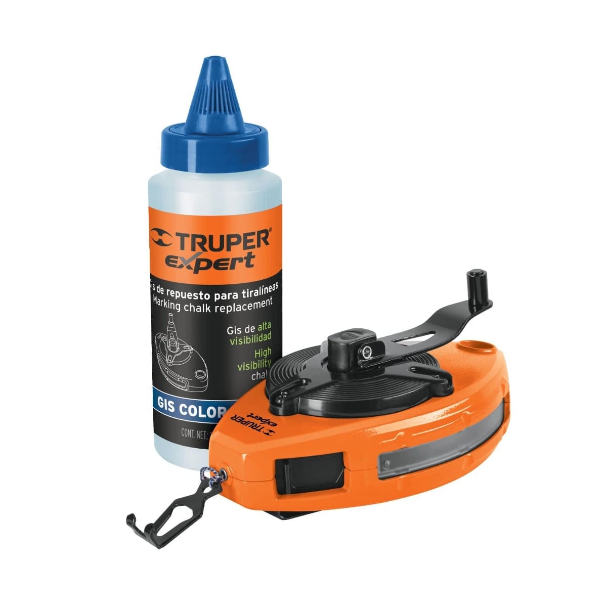 Sfoara pentru trasare, Truper Expert, 30 m + creta albastra, 230 g