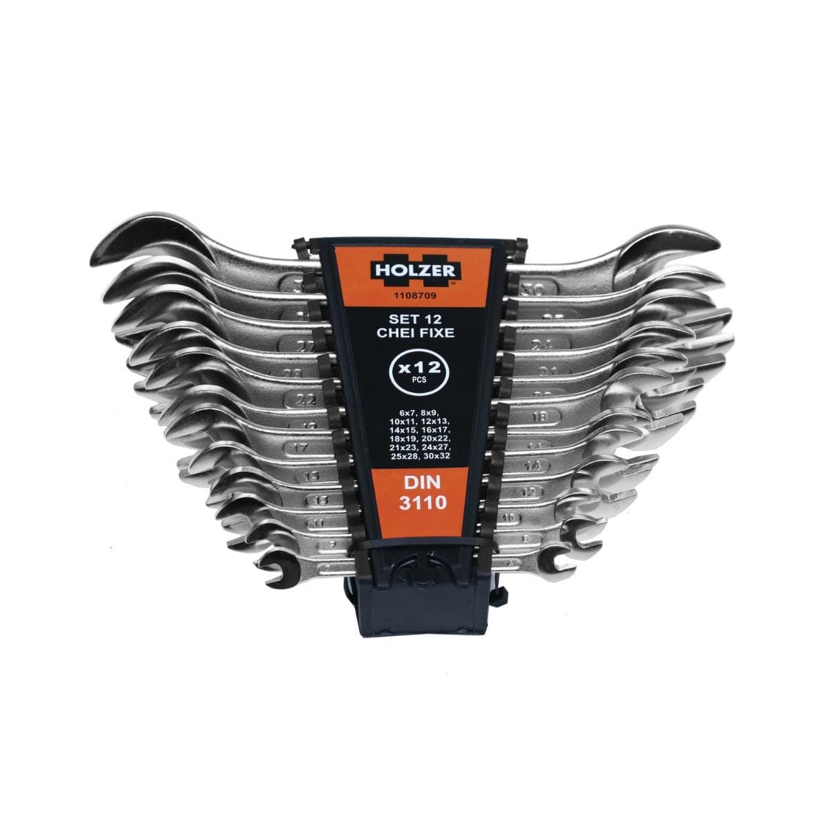 Chei fixe duble Holzer set 12 bucati din crom vanadiu