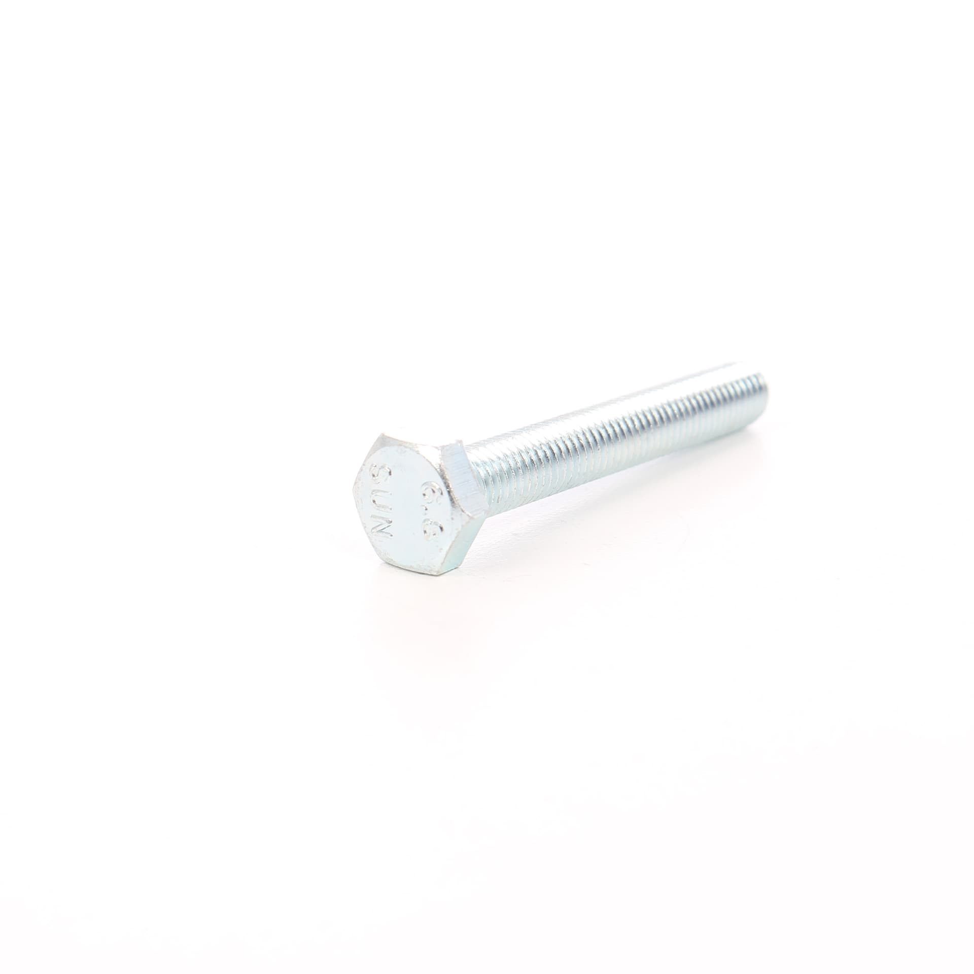 Surub cu cap hexagonal, filetat complet, otel, zincat alb, M10 x 60 mm