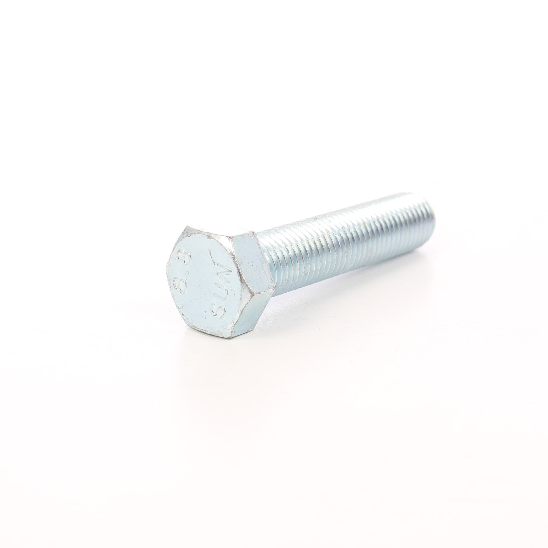 Surub cu cap hexagonal, filetat complet, otel, zincat alb, M20 x 90 mm