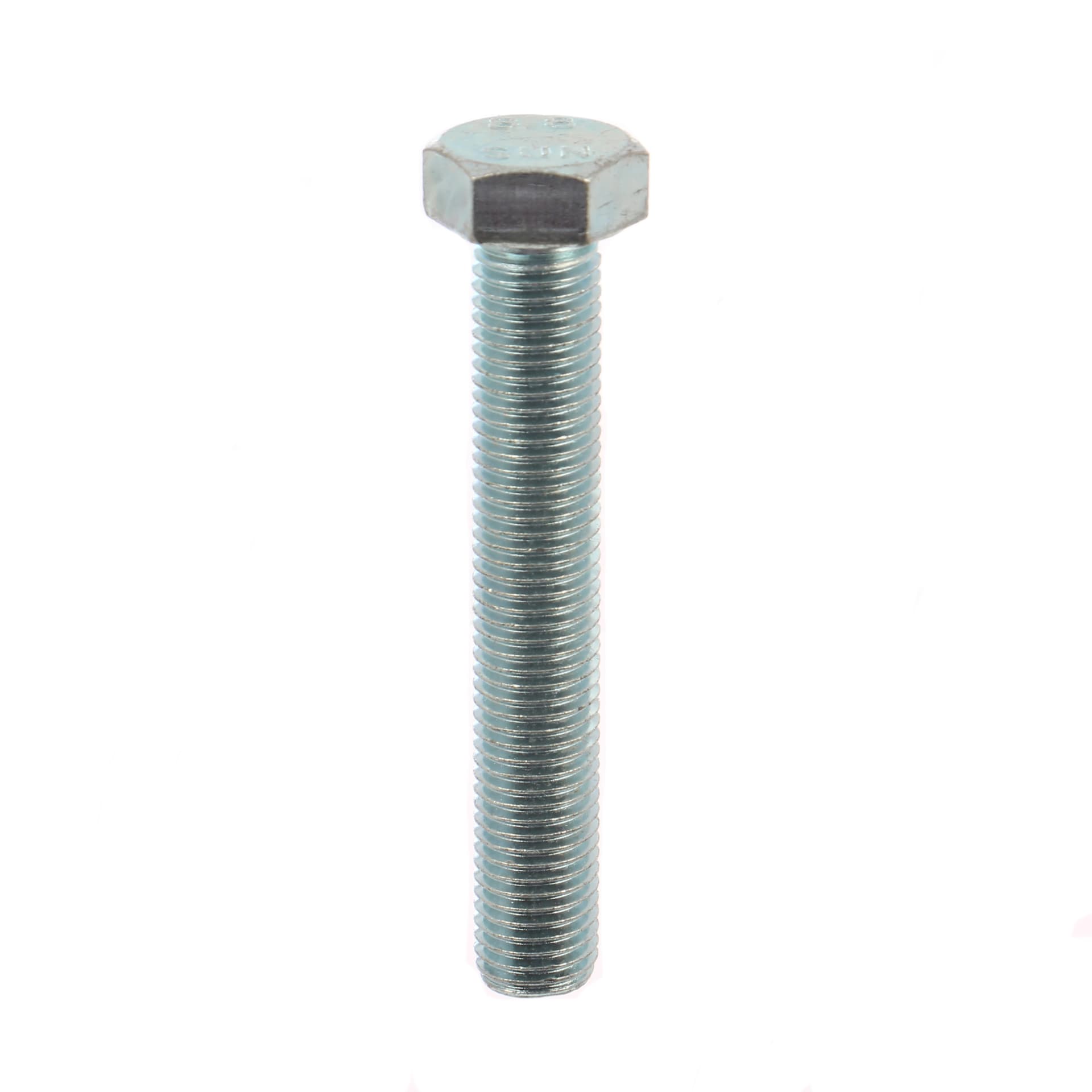 Surub cu cap hexagonal, filetat complet, otel, zincat alb, DIN933-8.8, M16 x 100 mm