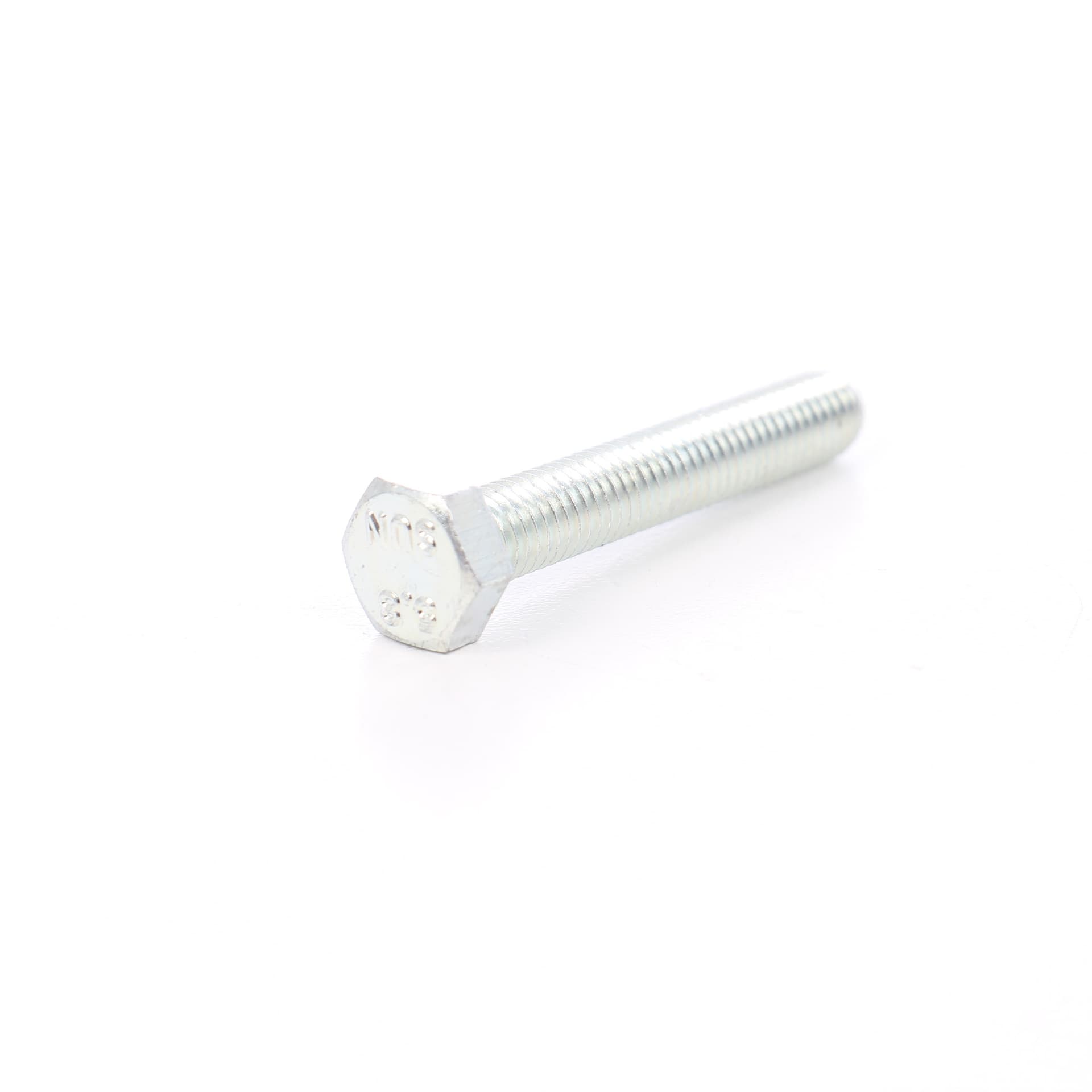 Surub cu cap hexagonal, filetat complet, otel, zincat alb, M8 x 50 mm