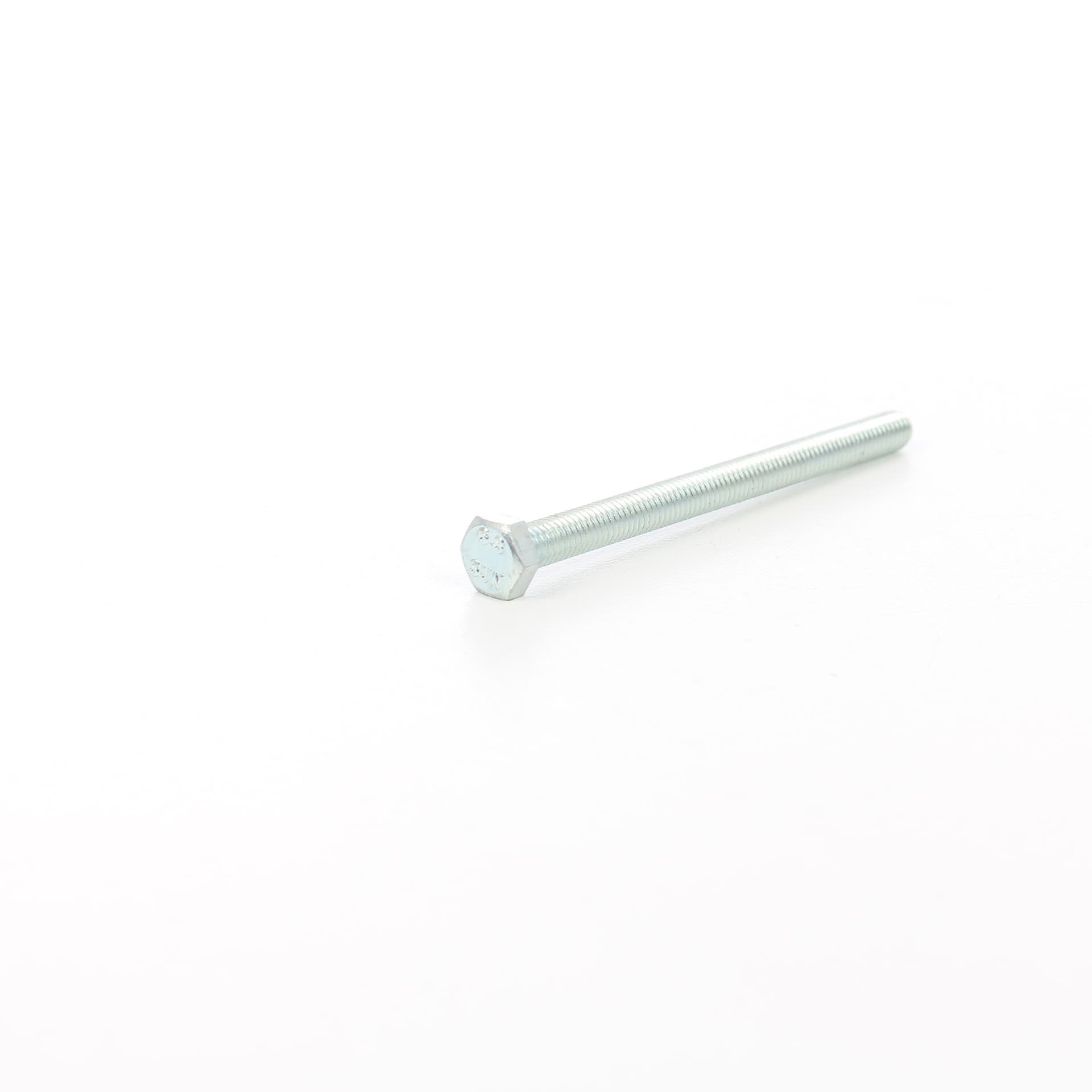 Surub cu cap hexagonal, filetat complet, otel, zincat alb, DIN933-8.8, M6 x 100 mm