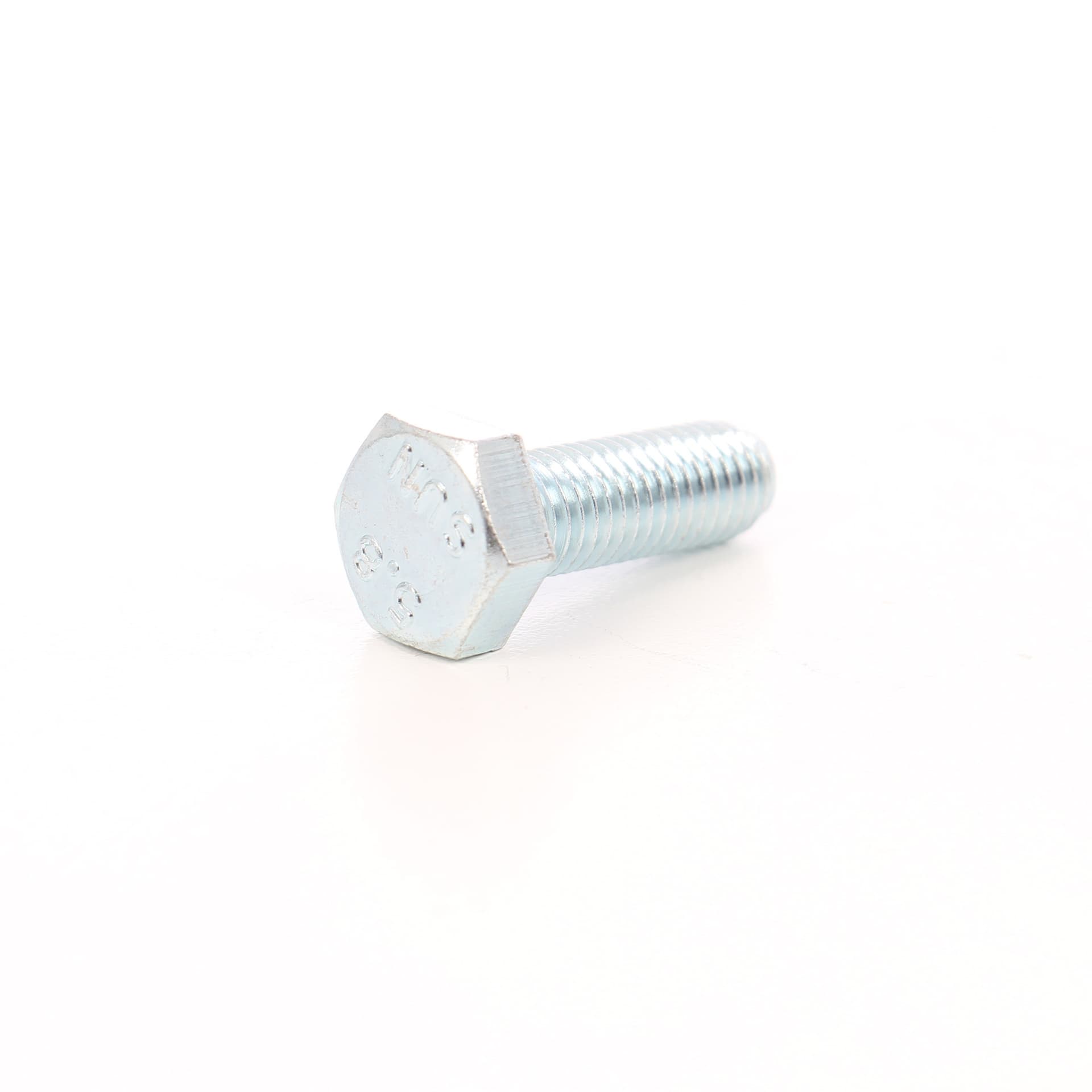 Surub cu cap hexagonal, filetat complet, otel, zincat alb, M10 x 30 mm