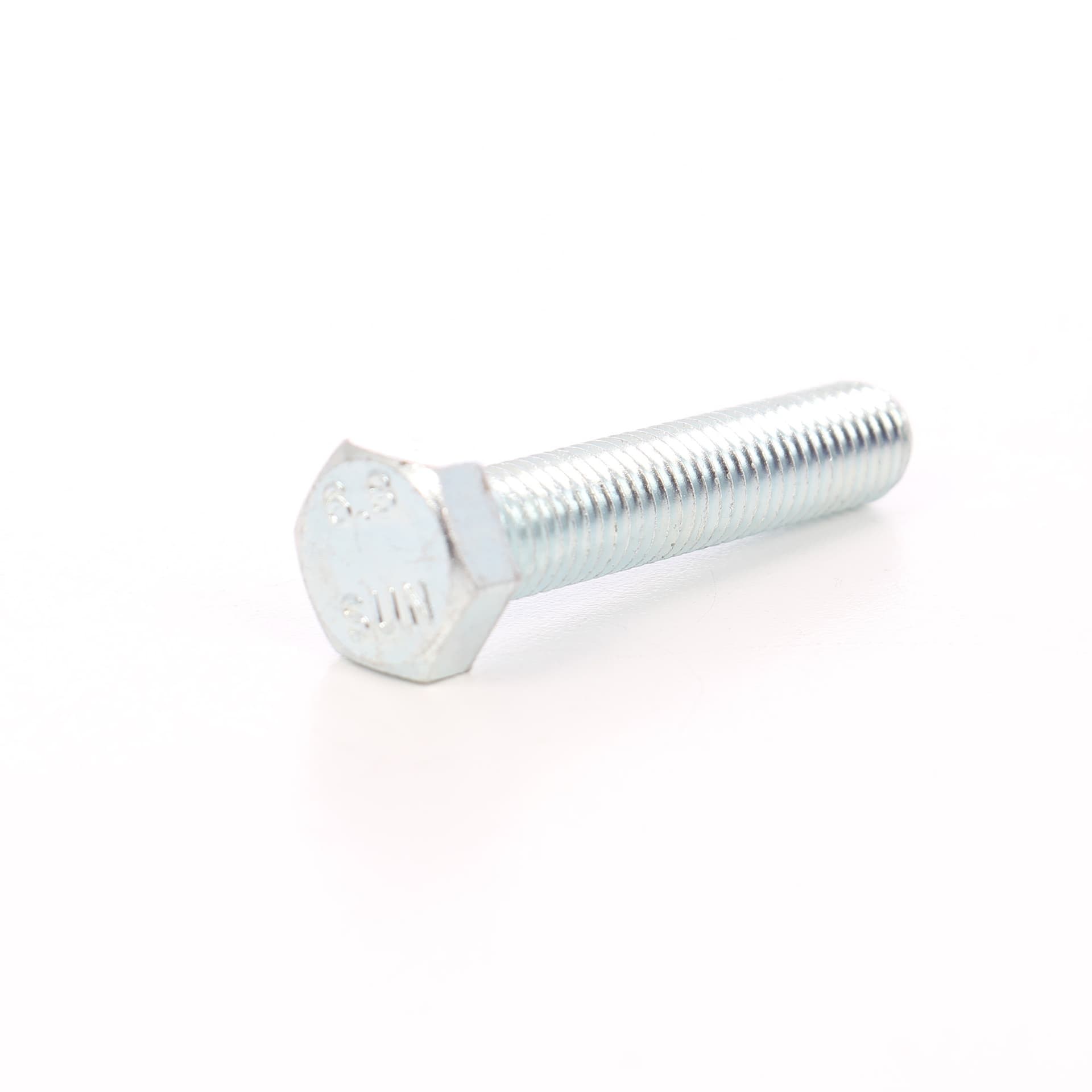 Surub cu cap hexagonal, filetat complet, otel, zincat alb, DIN933-5.8, M12 x 50 mm
