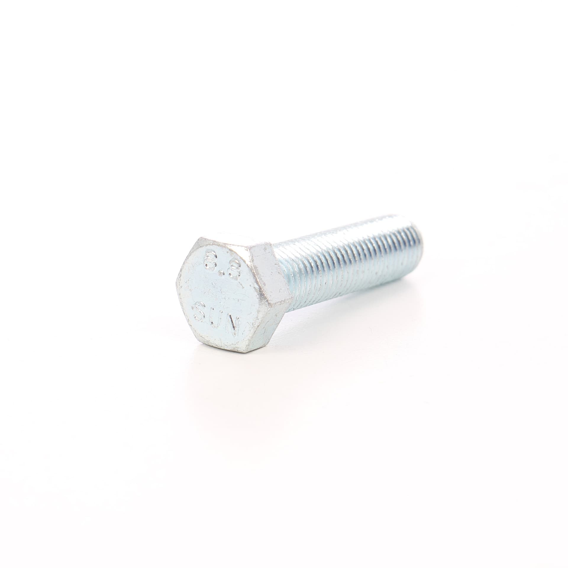 Surub cu cap hexagonal, filetat complet, otel, zincat alb, M16 x 70 mm