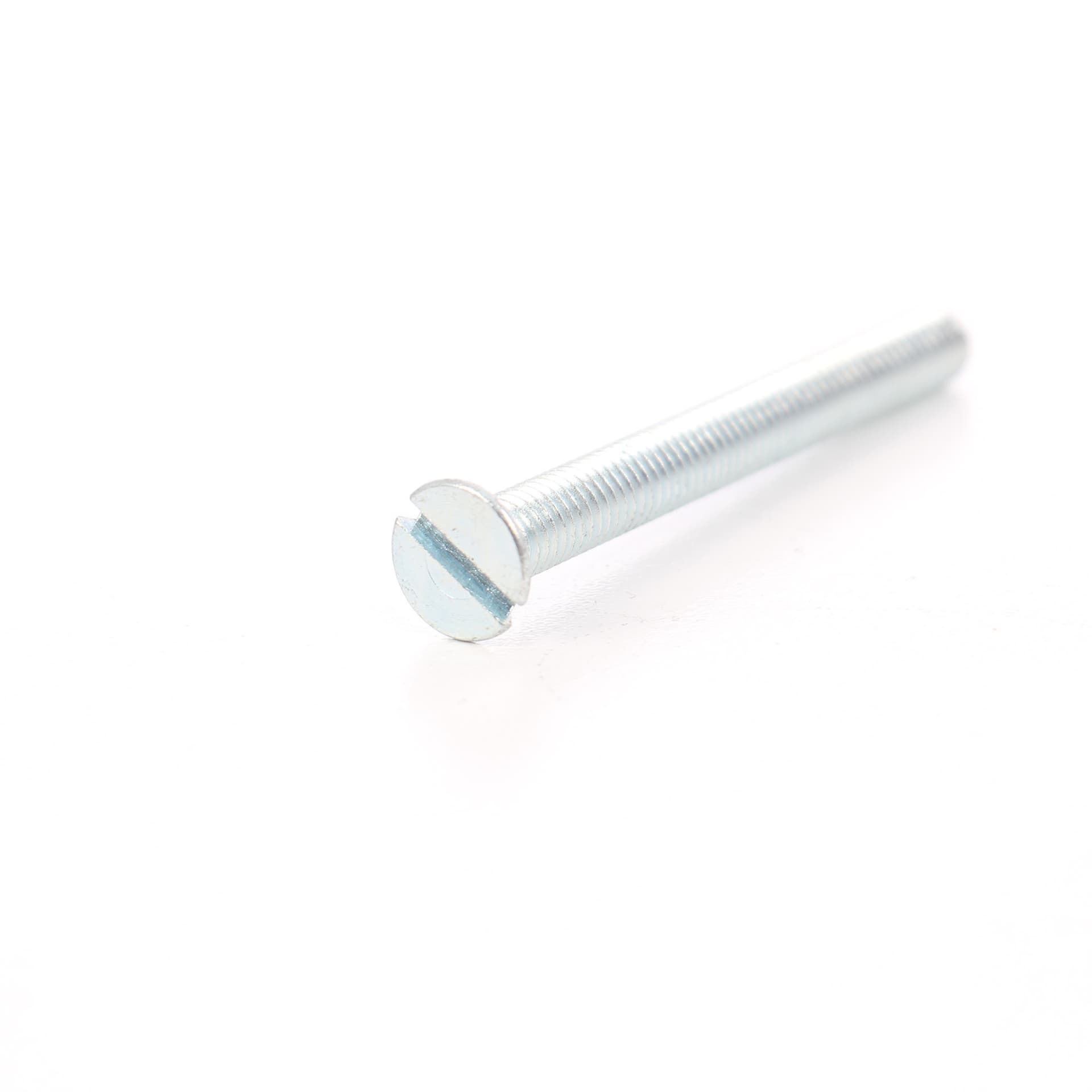 Surub cu cap inecat crestat, otel, zincat alb, M6 x 60 mm