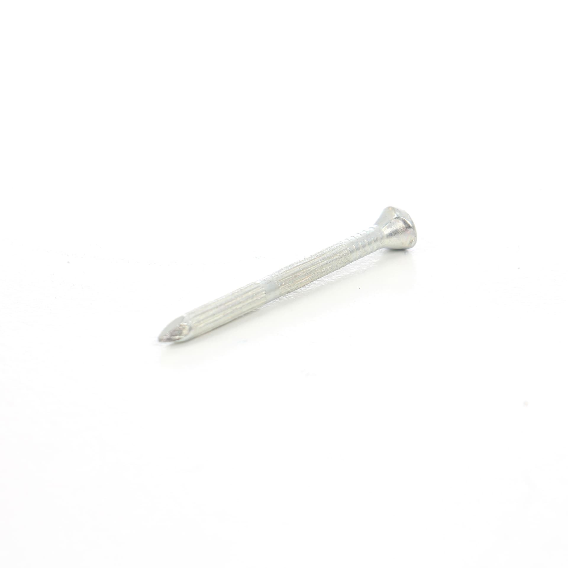 Cui striat pentru beton, SEA, cu cap inecat, otel, zincat alb, 3.5 x 40 mm