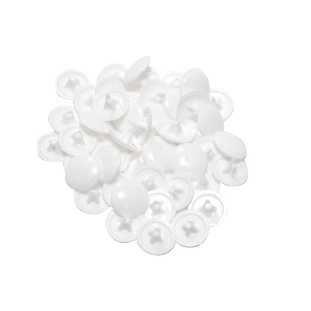 Capac plastic, pentru mascare suruburi mobila, PZ2, alb, set 50 bucati
