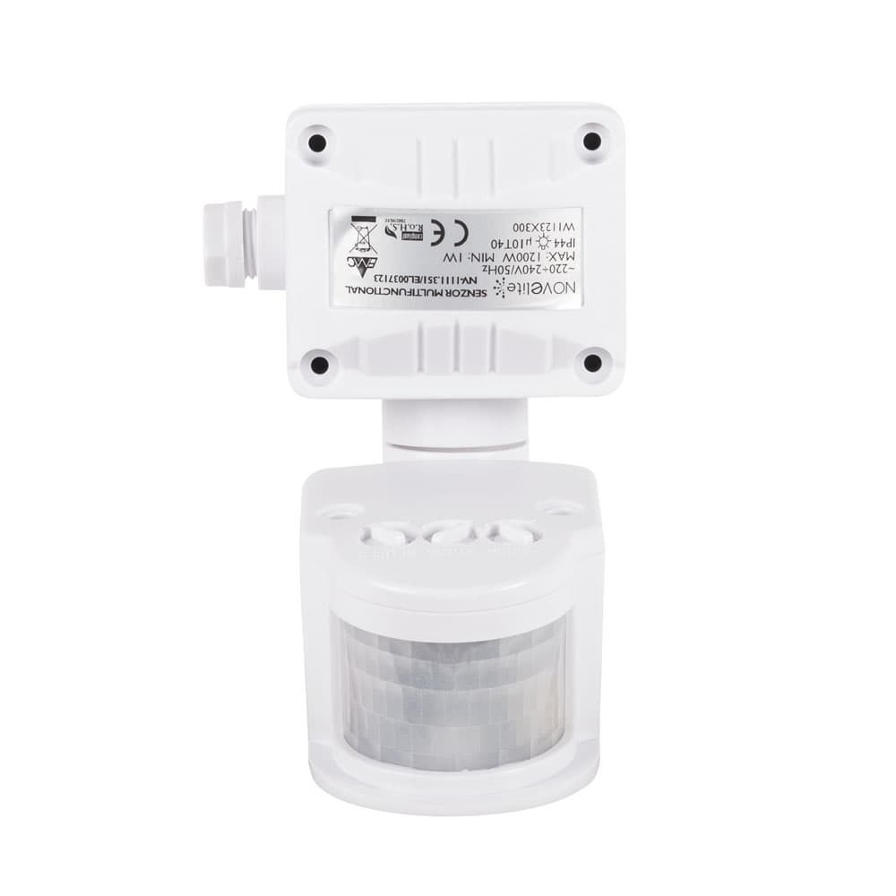 Senzor Miscare PT Alb JQ35 180° 1200W 2-12m IP44 - NOVELITE
