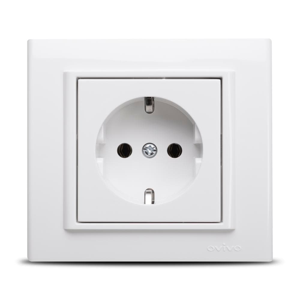 Priză Schuko 16A alb Mina - OVIVO | 401-010300-217