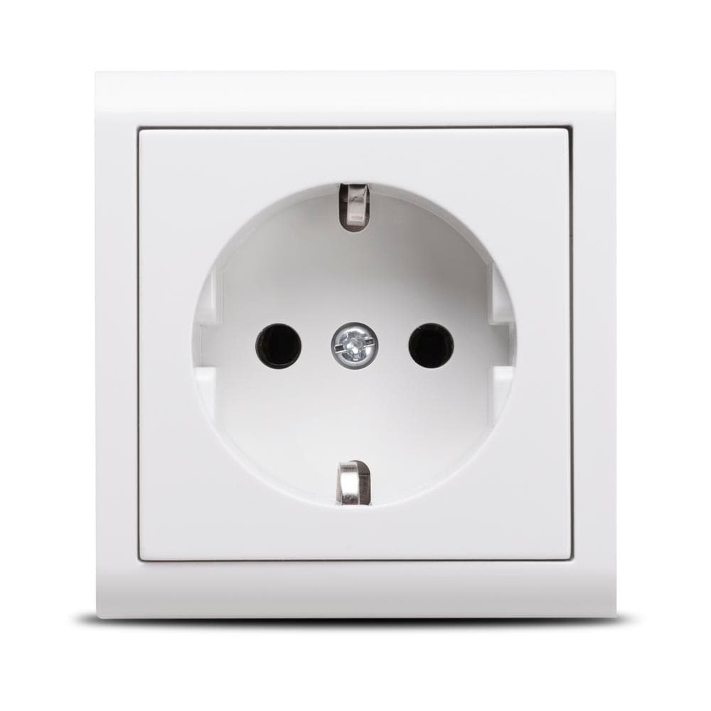 Priză Schuko 16A alb Nivo - OVIVO | 402-010000-217