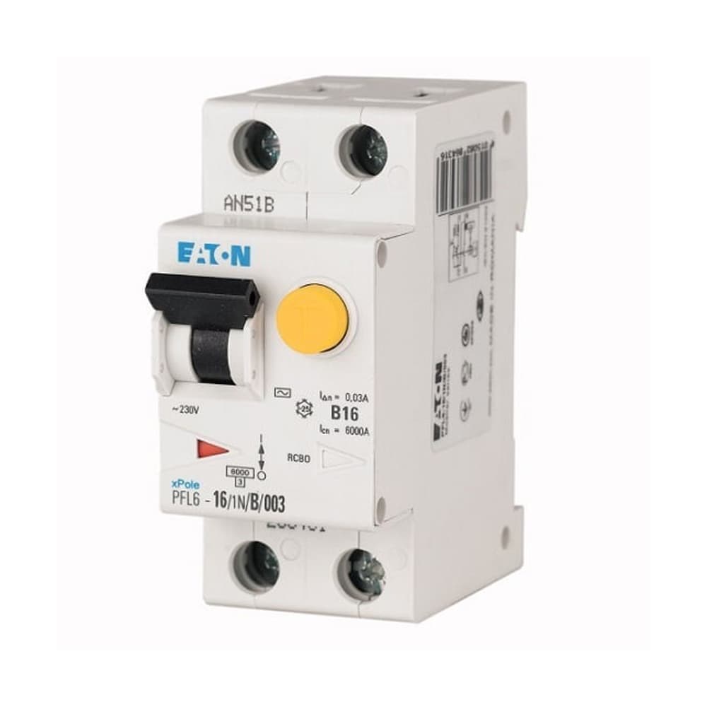 Diferențial RCBO 1P+N 25A 30mA 6kA curba B – EATON | PFL6
