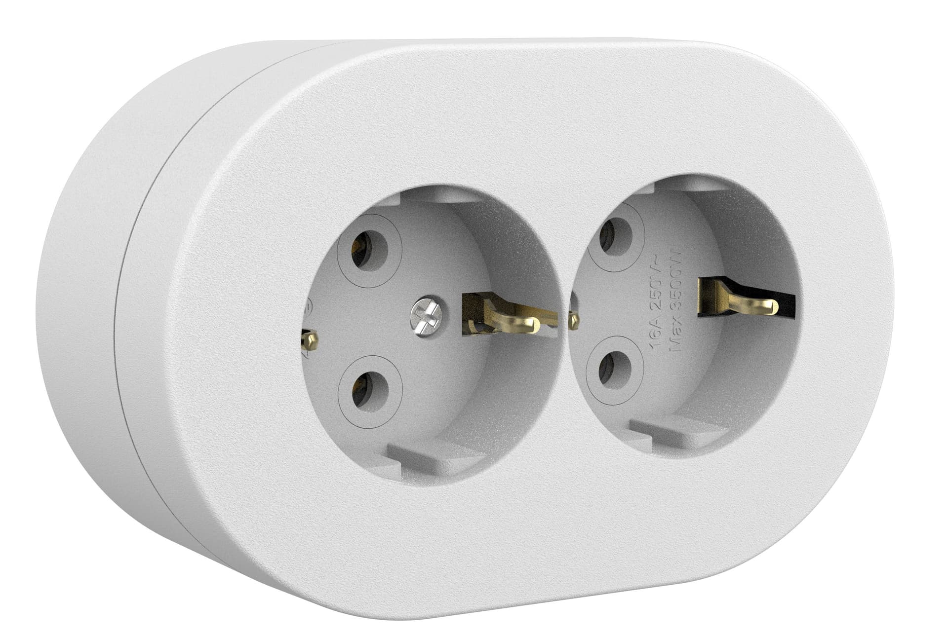 Priză dublă Schuko aplicată 16A IP54 gri Xone - OVIVO | 406-010000-907
