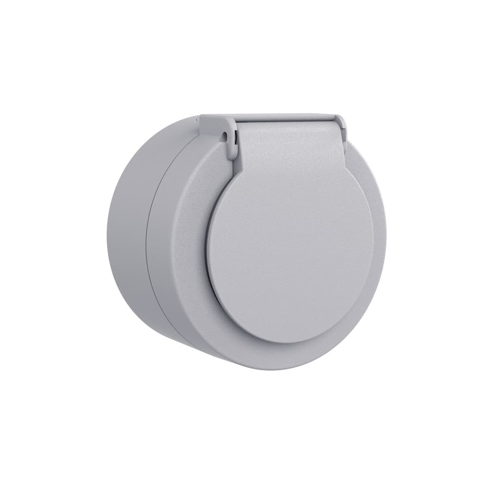 Priză Schuko cu capac aplicată 16A IP54 gri Xone - OVIVO | 406-240000-249