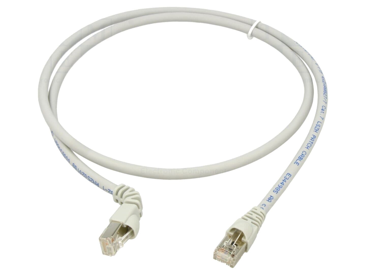 Patch cord S/FTP Cat 6a 1m TELEGÄRTNER - Cu, LSZH, gri