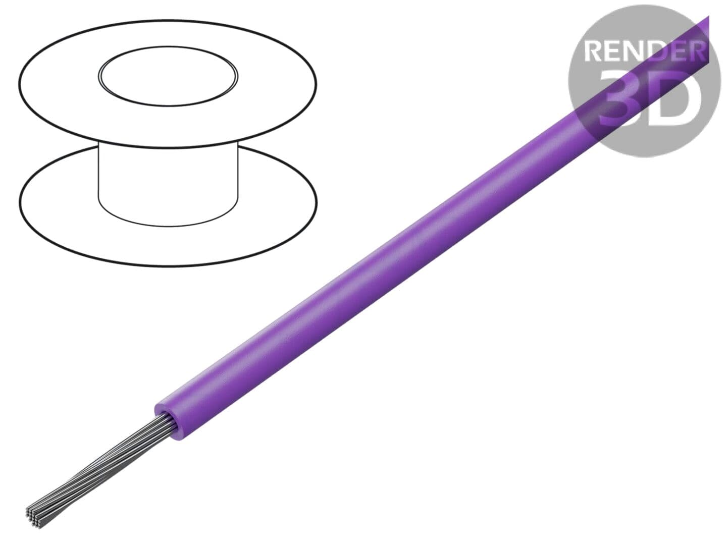Cablu HookUp Wire 22AWG PVC violet 1kV