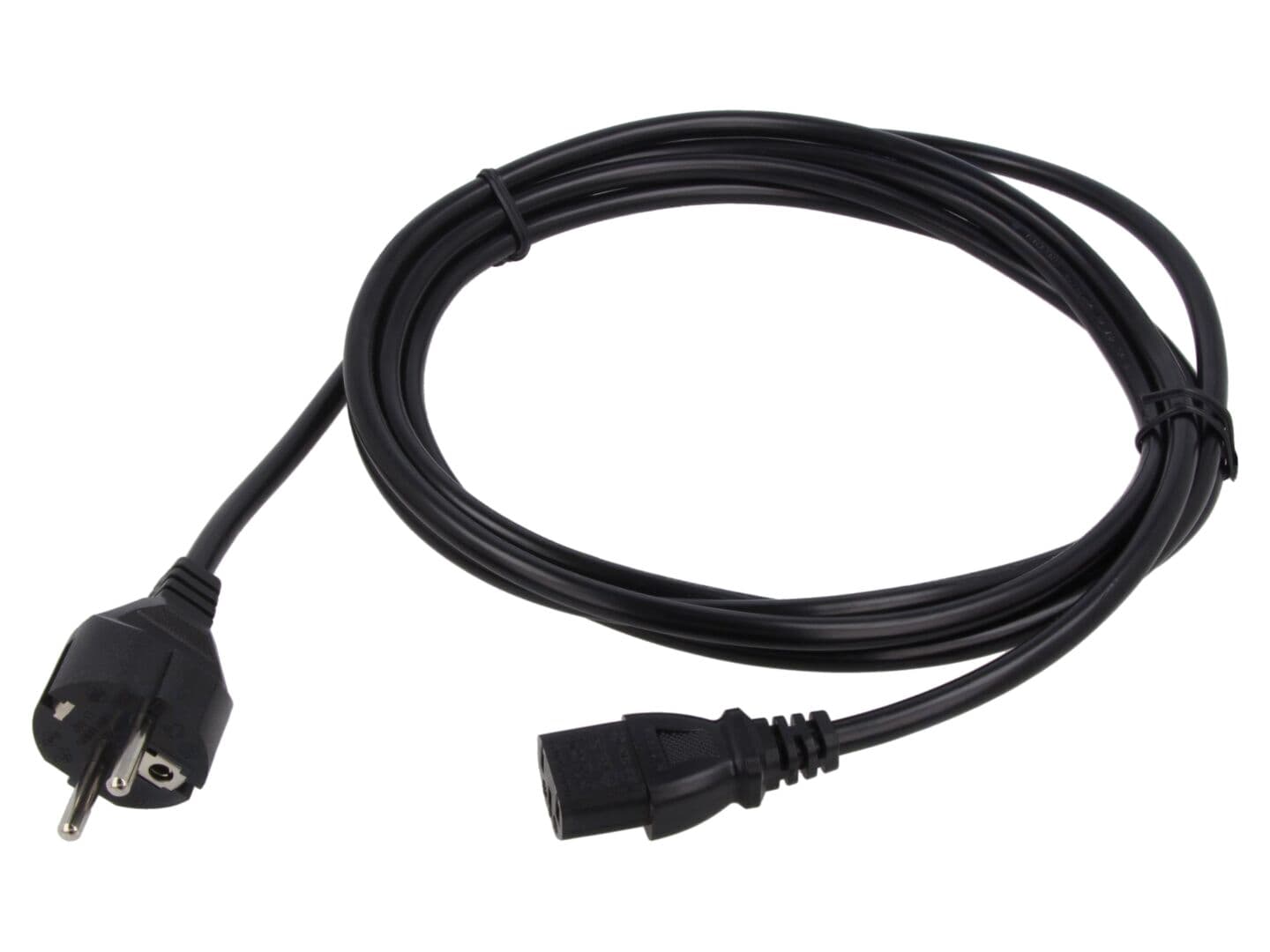 Cablu alimentare 3x1mm2 CEE 7/7, IEC C13 mamă, 3m, negru - Qualtek Electronics