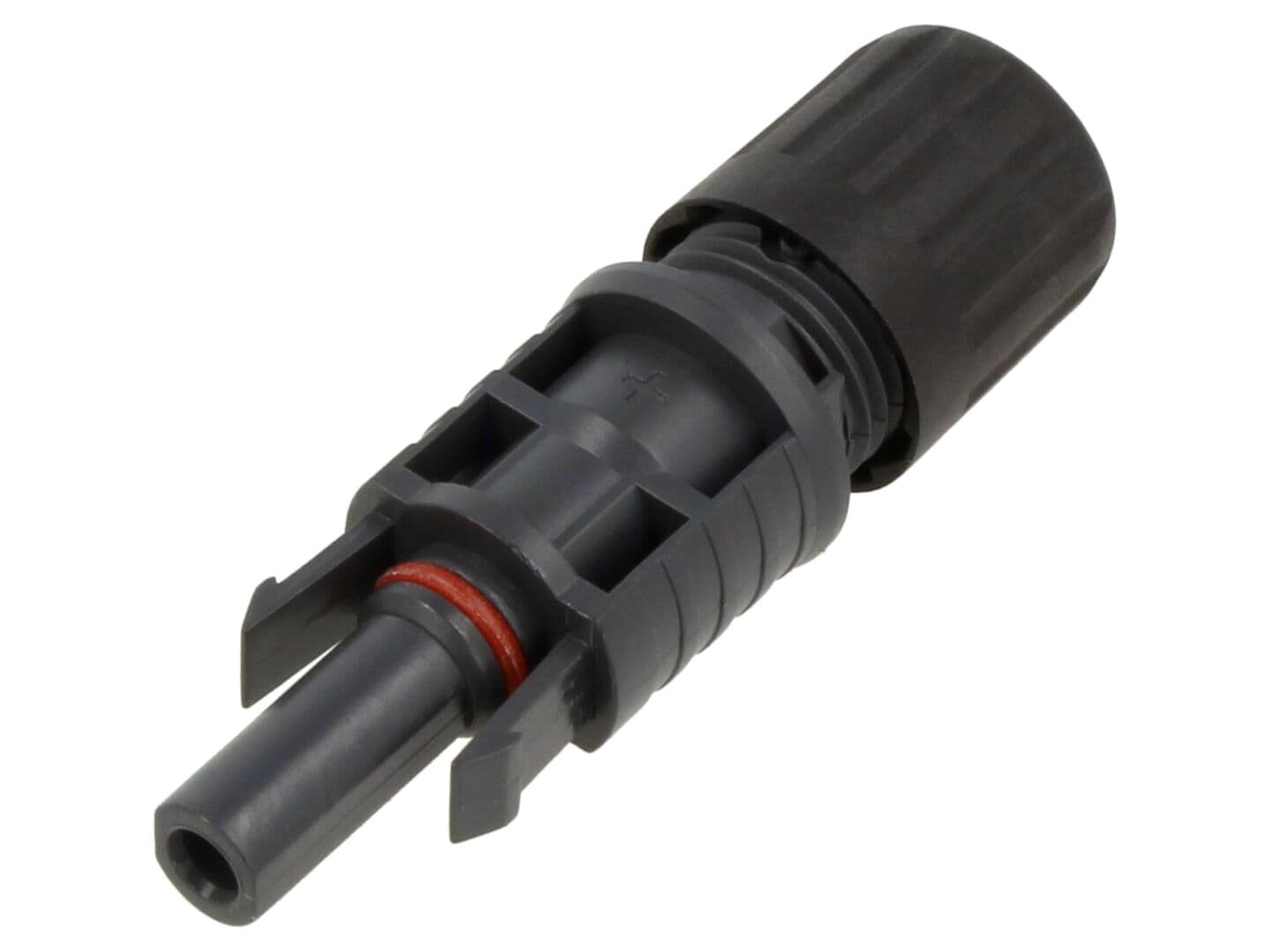 Conector solar mamă drept, pe cablu, crimpat