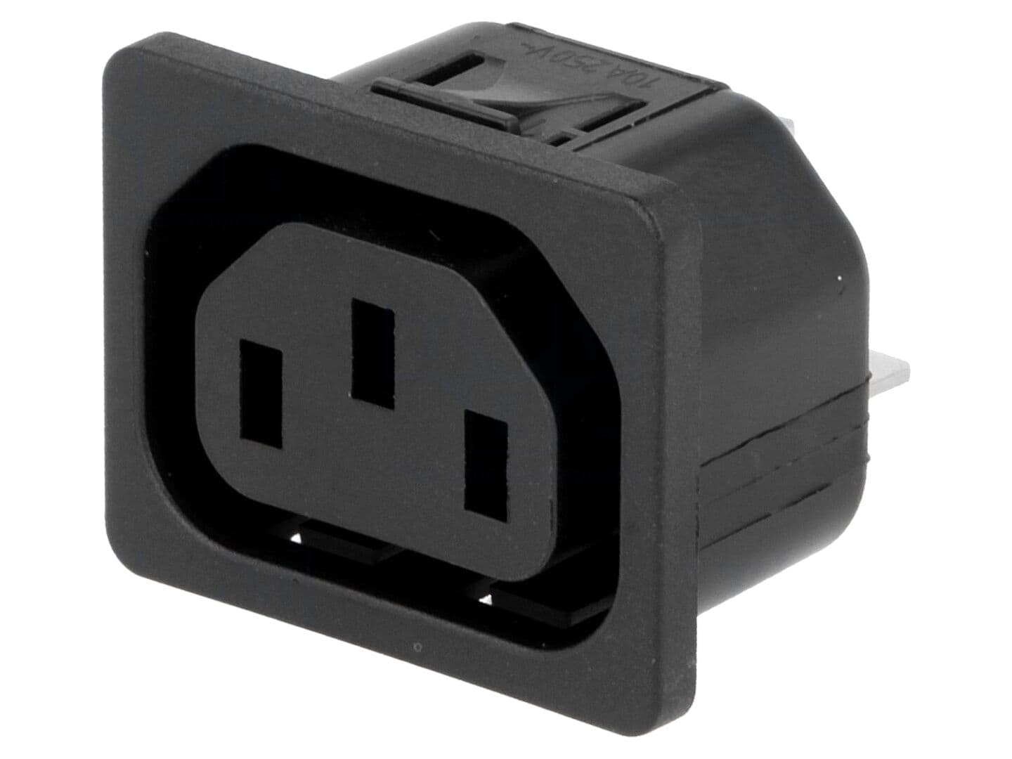 Conector alimentare AC mamă C13, 10A, 250VAC, montare pe panou