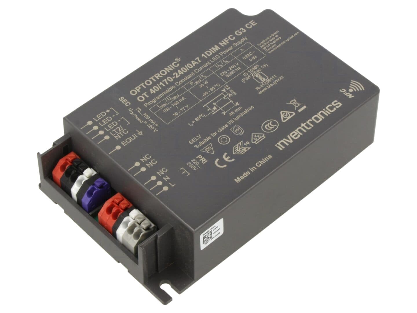 Alimentator LED 40W, 30÷77V DC, 700mA, AstroDIM, NFC