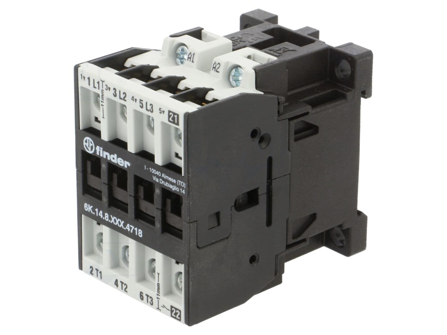 Contactors: 4-polar NC NO x3 24VAC 18A for DIN rail 6K