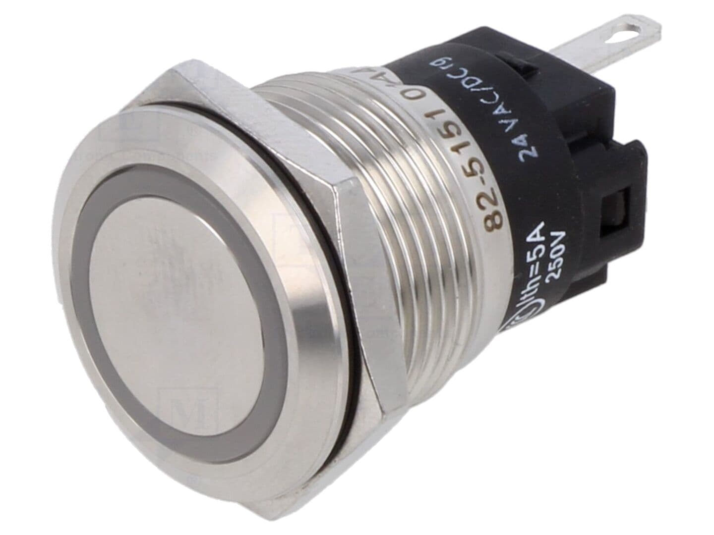Lampă de control LED plată 24VDC/24VAC, roşie/verde, Ø19mm