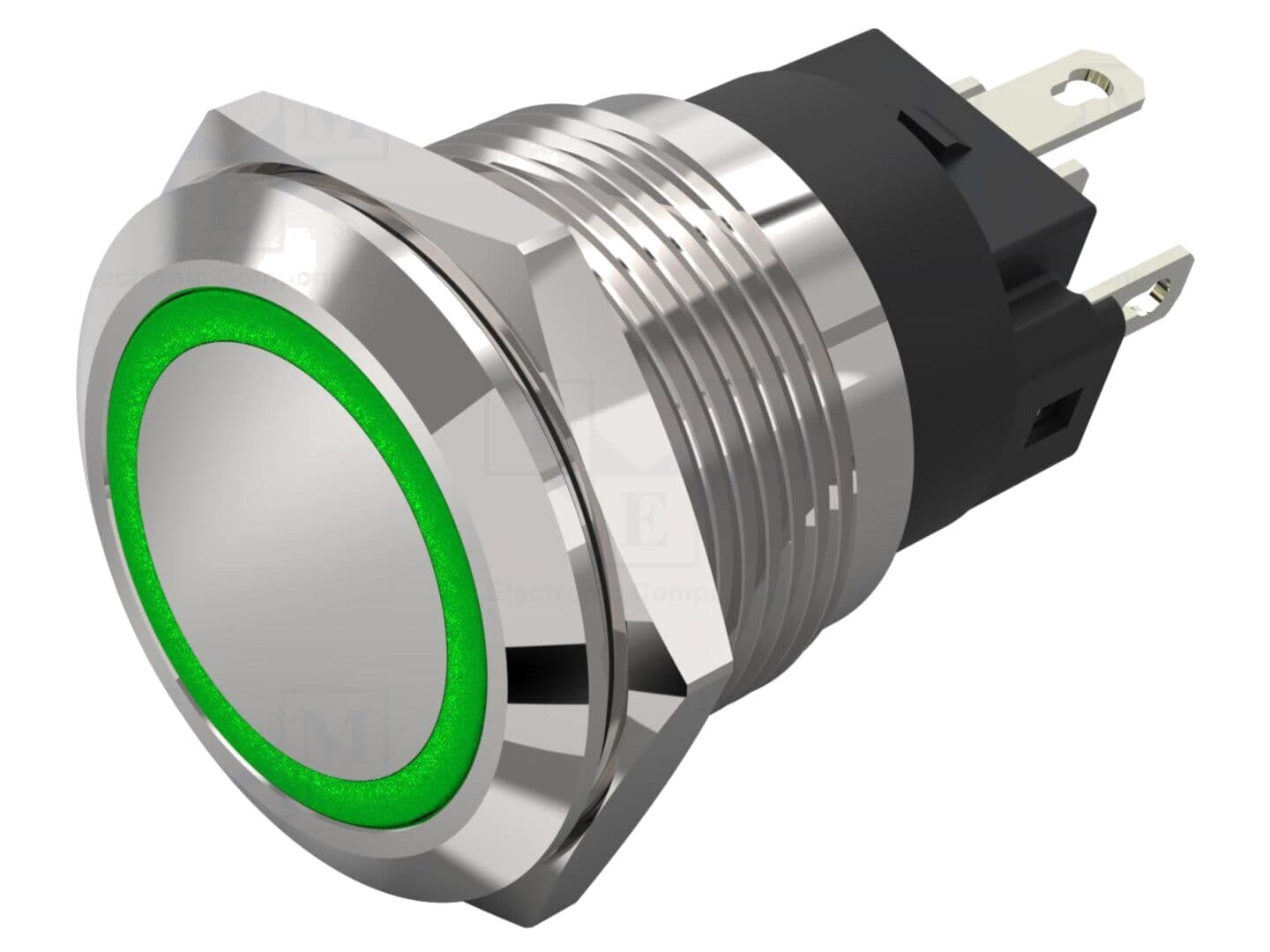 Comutator anti-vandalism, SPDT, 2 poziții, iluminare LED, Ø19 mm