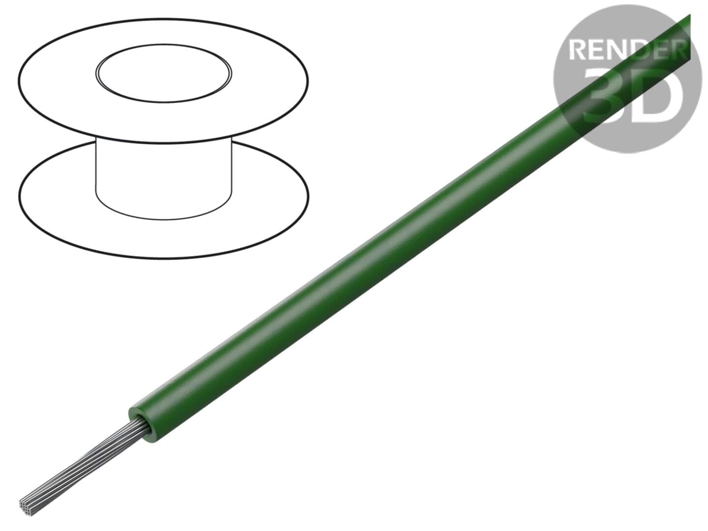 Cablu litat verde închis 16AWG
