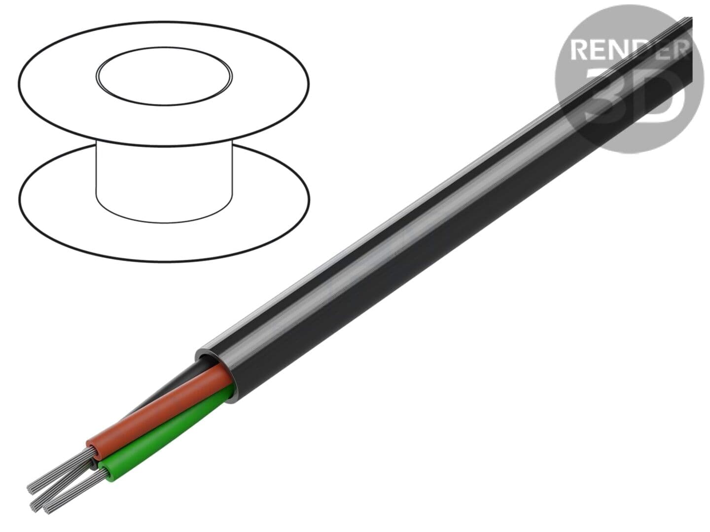 Cablu 4x22AWG litat PVC crom CPR Eca 300V