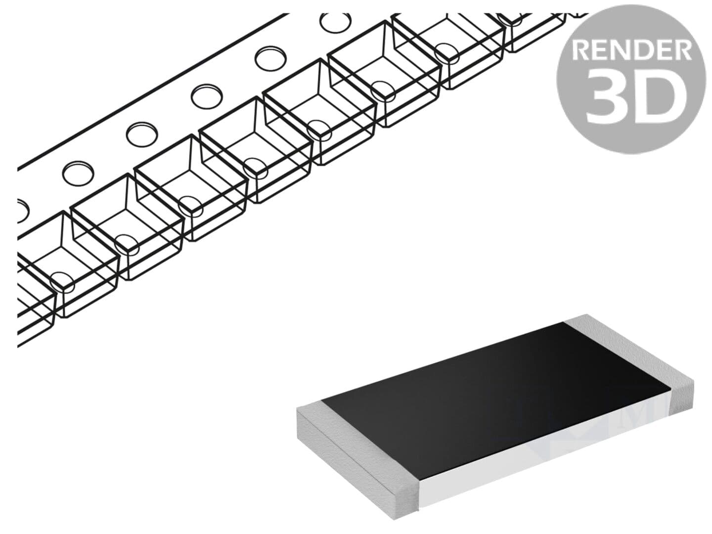 Rezistor SMD 100kΩ 0603, 0,1W, ±1%