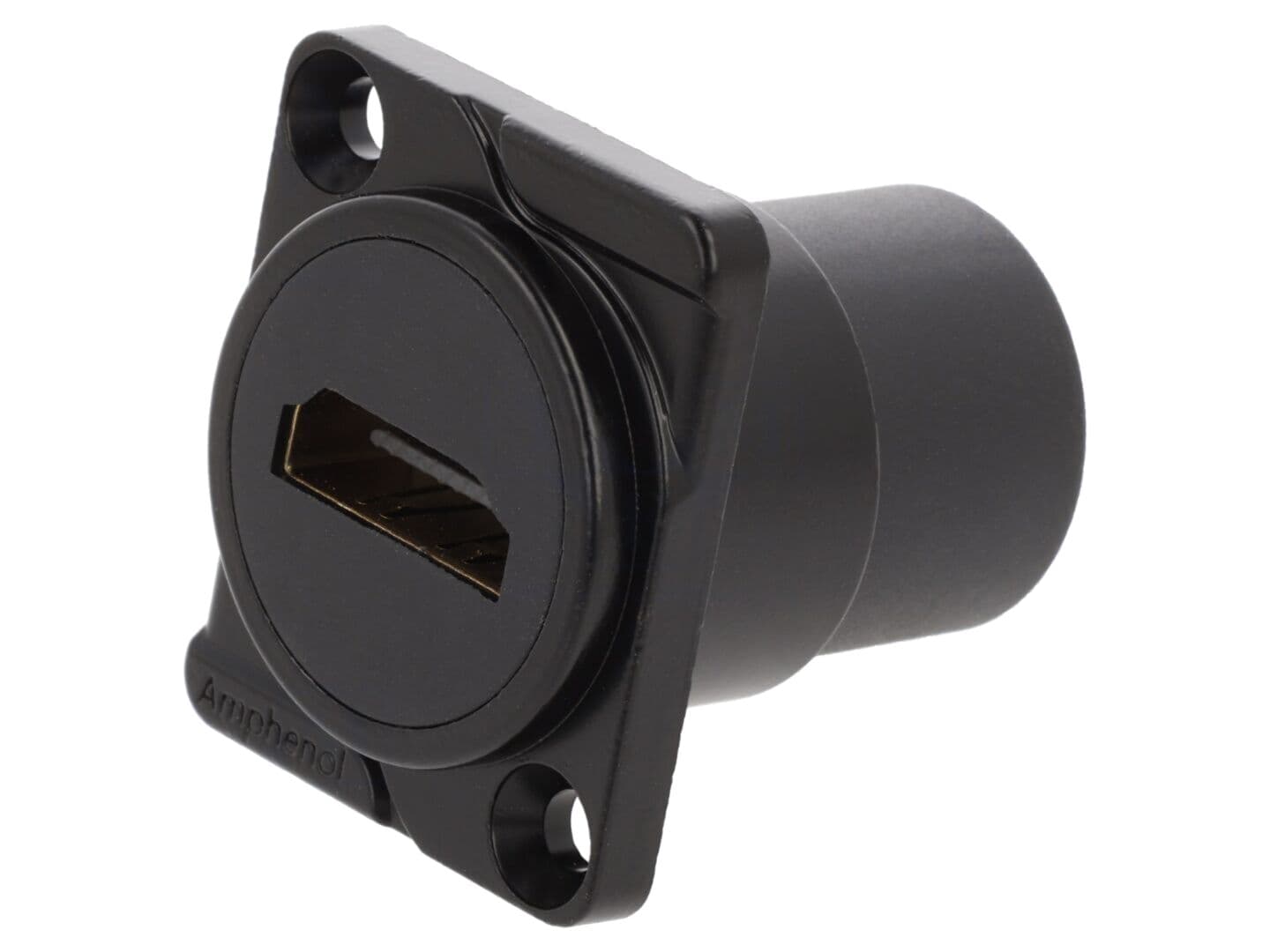Conector HDMI mamă, aurit, 10A, montare pe panou - AMPHENOL
