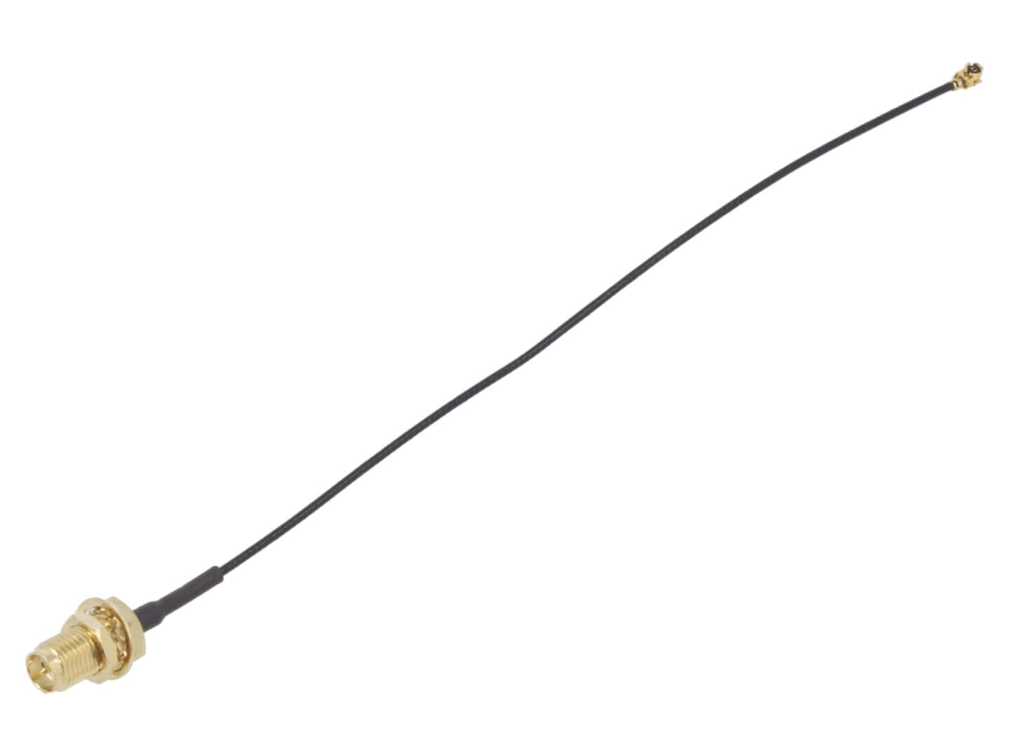 Cablu ecranat 0,15m IPEX MHF 1 la RP-SMA mamă, 50Ω, negru