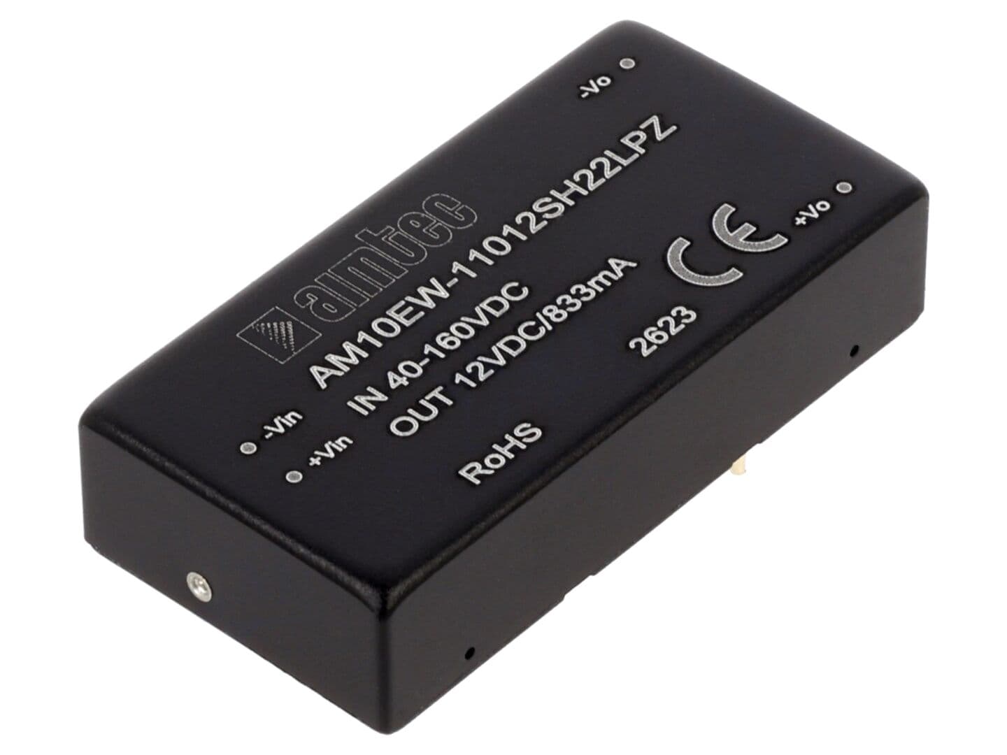 Convertor DC/DC 10W, intrare 40–160V, ieșire 12V