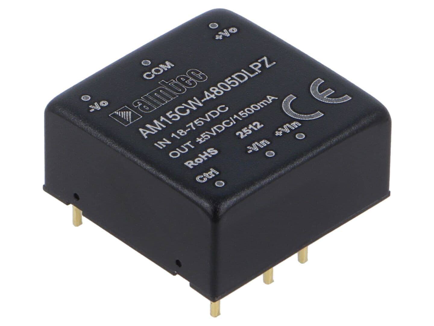 Convertor DC/DC AIMTEC 15W 18-75V la 5V/-5V THT telecomunicații industrie