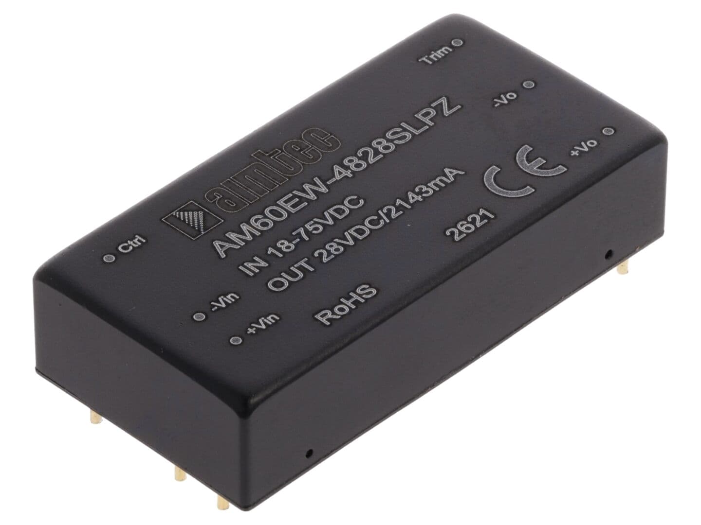 Convertor DC/DC 60W, intrare 18–75VDC, ieșire 28VDC