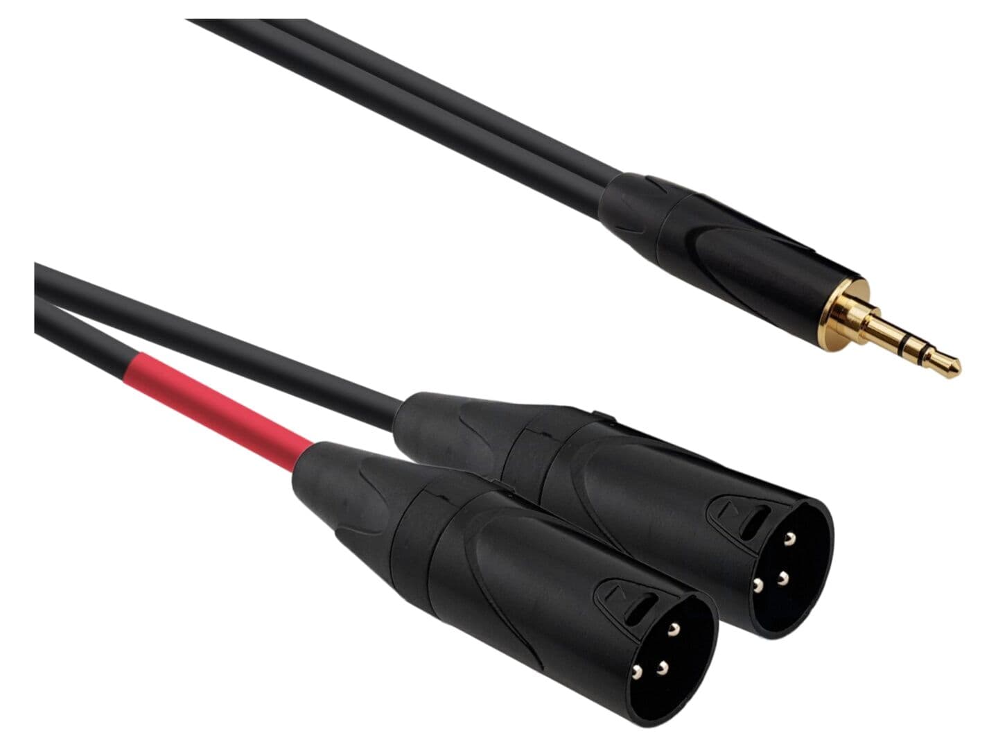 Cablu audio Jack 3,5mm la XLR masculin 3pin, 1m, negru - REDS MUSIC
