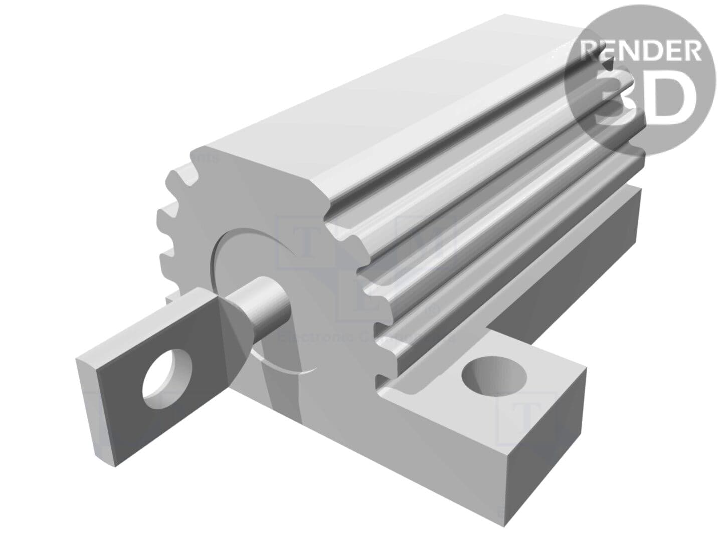 Rezistor bobinat cu radiator 68Ω, 16W, TE Connectivity