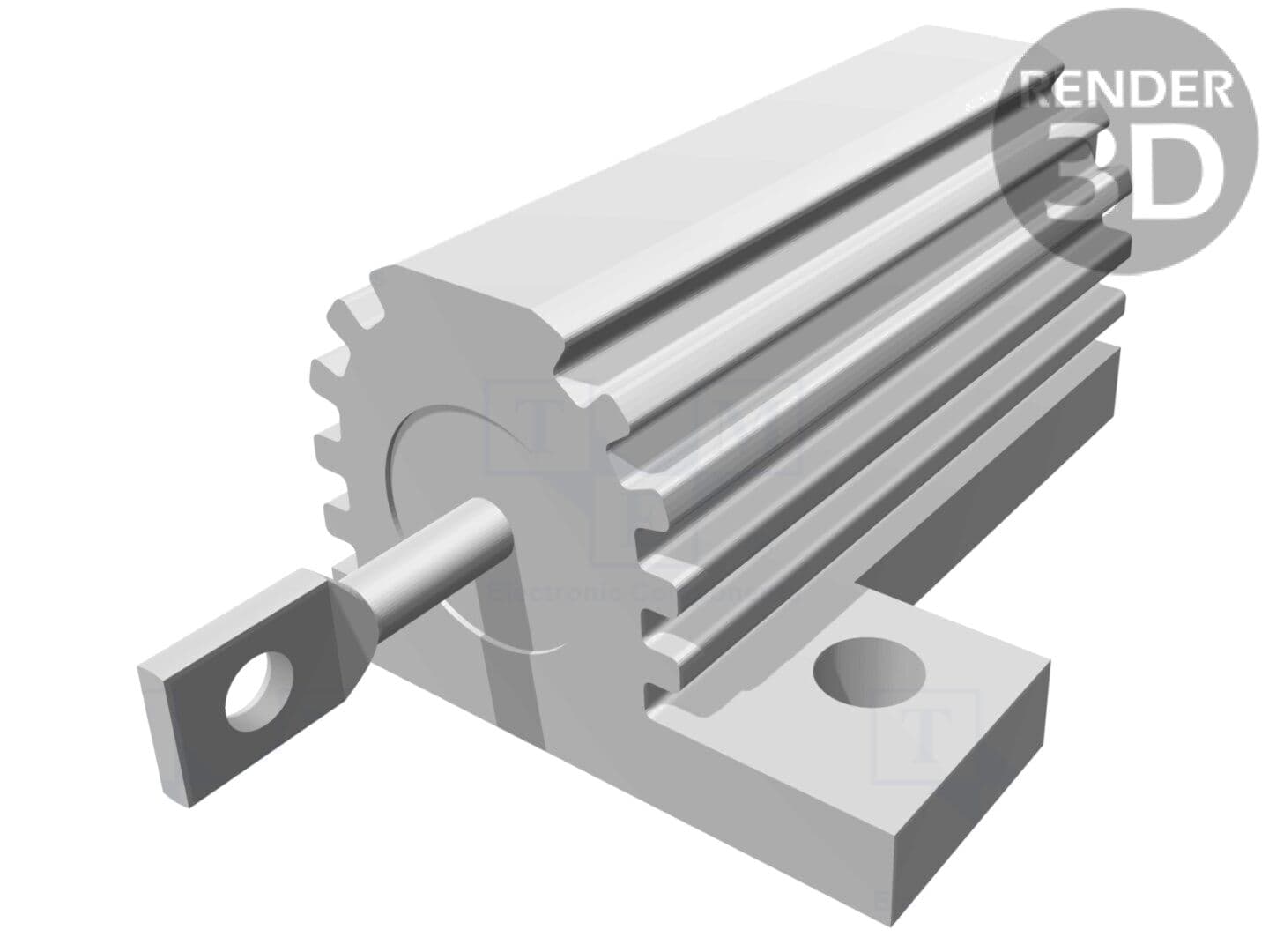 Rezistor bobinat cu radiator 4,7kΩ, 25W, 550V - TE Connectivity