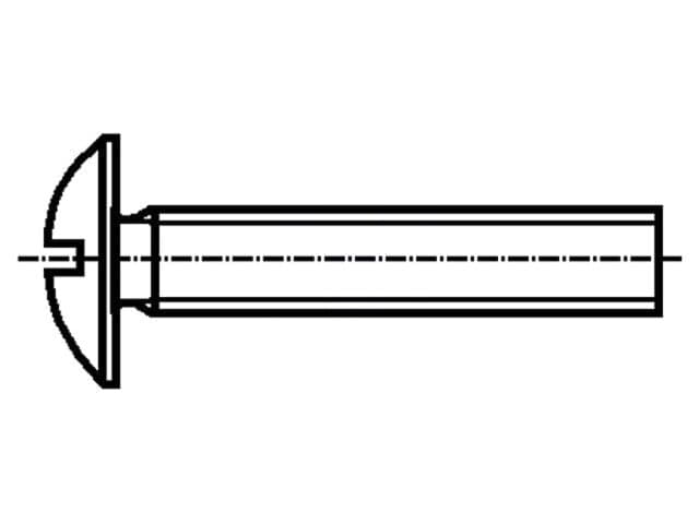 Șurub M6x50 cu cap buton crestat din plastic - BOSSARD