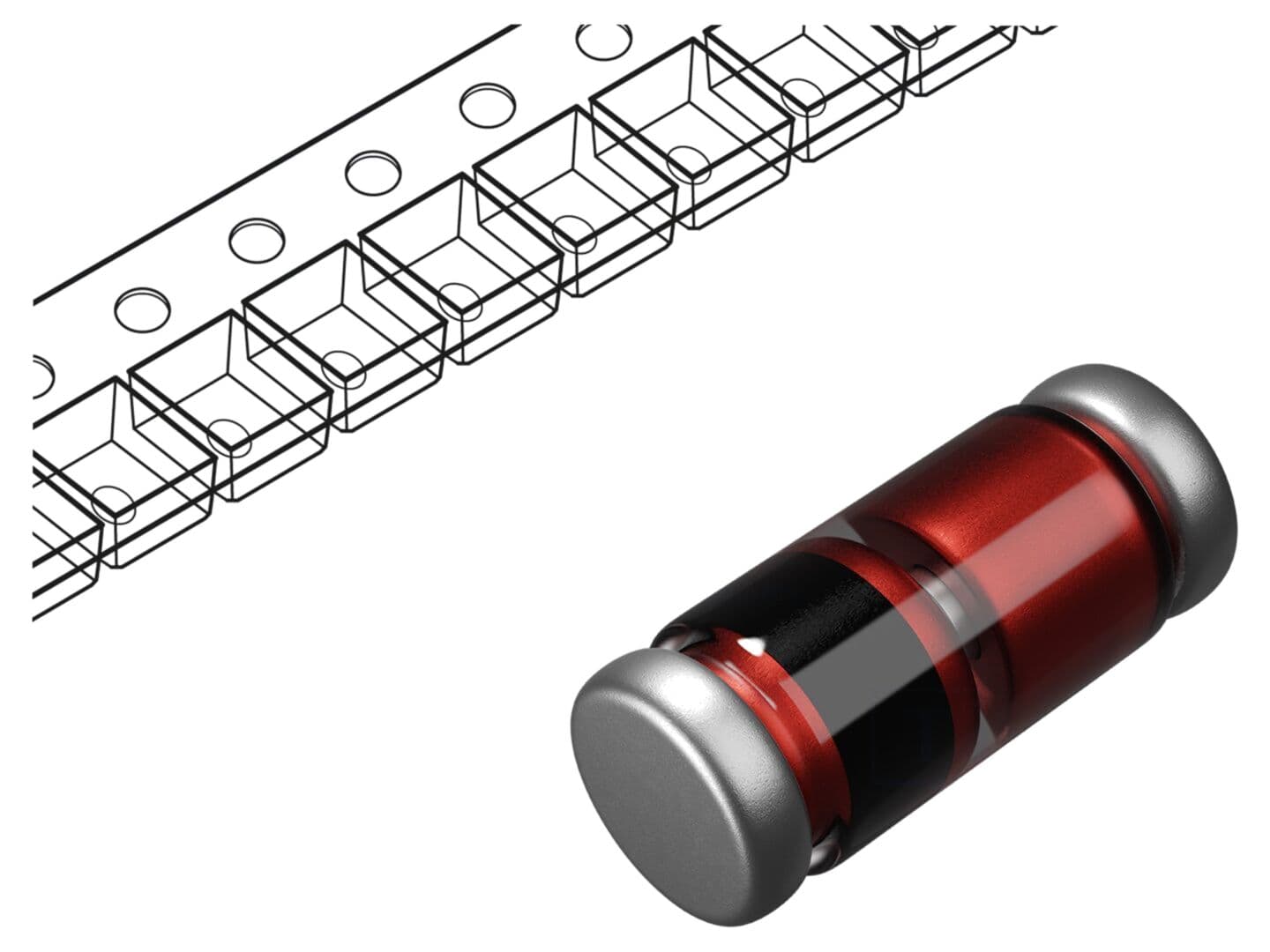 Diodă comutaţie SMD 250V 0,2A - AKYGA SEMI