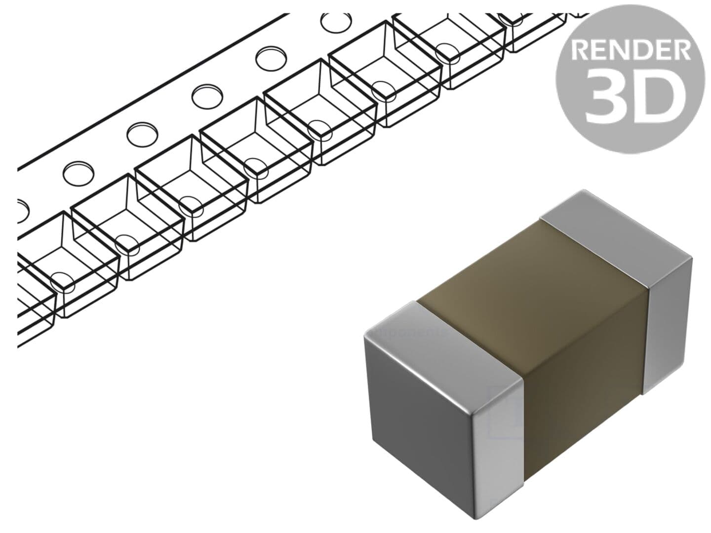 Condensator ceramic MLCC 2,2nF 50V SMD 0603 KEMET